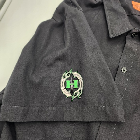 Dickies Hellanbach Inc Garage Biker Mechanic Work Button Shirt‎ Men's 4X/RG - Picture 5 of 8